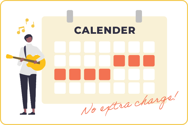 １日分の料金で最大７日間まで利用可能追加料金は一切かかりません